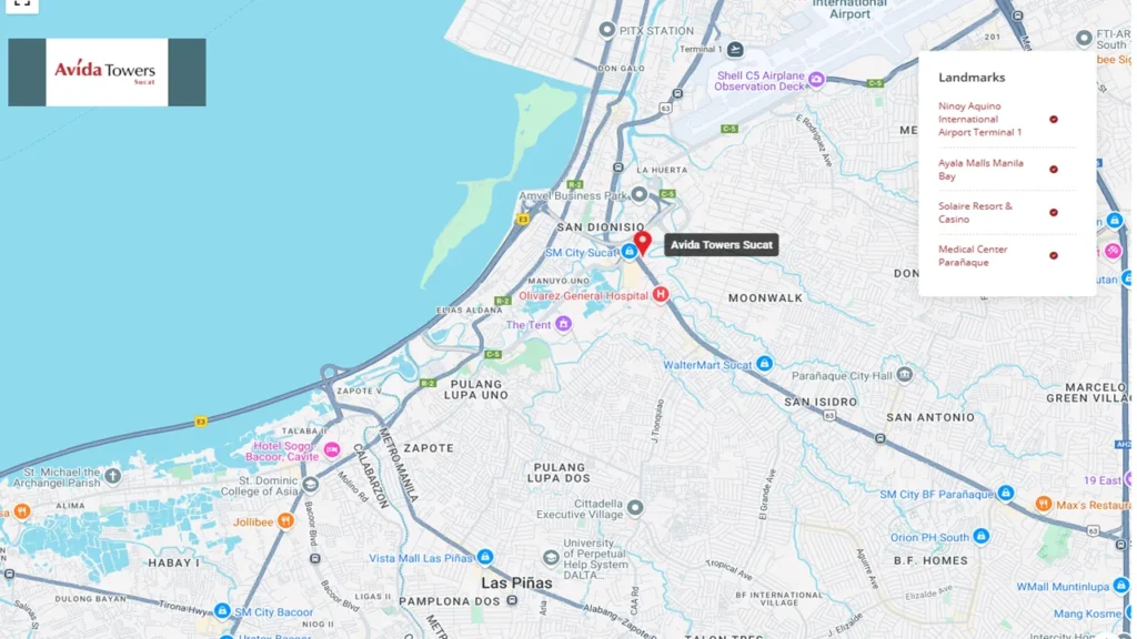 Avida Towers Sucat Location